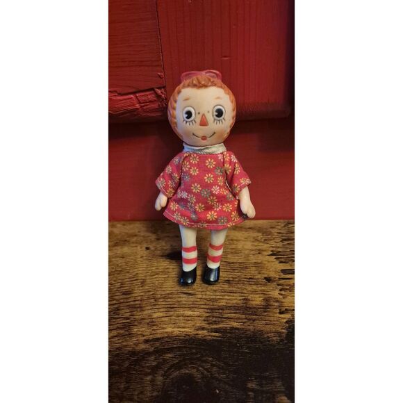 1972 Bobbs Merrill Raggedy Ann Vintage HTF Jointed Doll Ornament Articulated - Picture 1 of 2